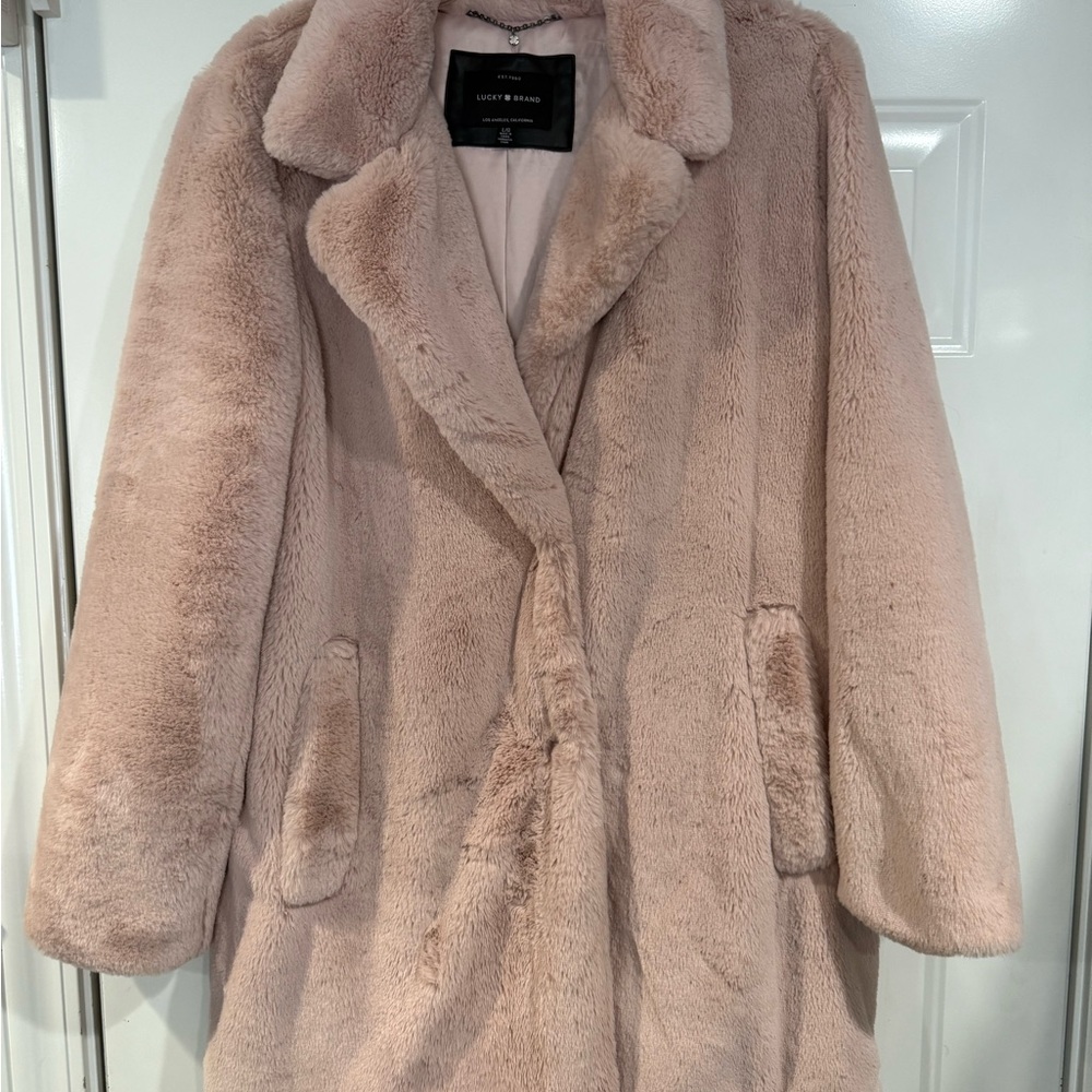 Lucky Brand Blush Faux Fur Jacket